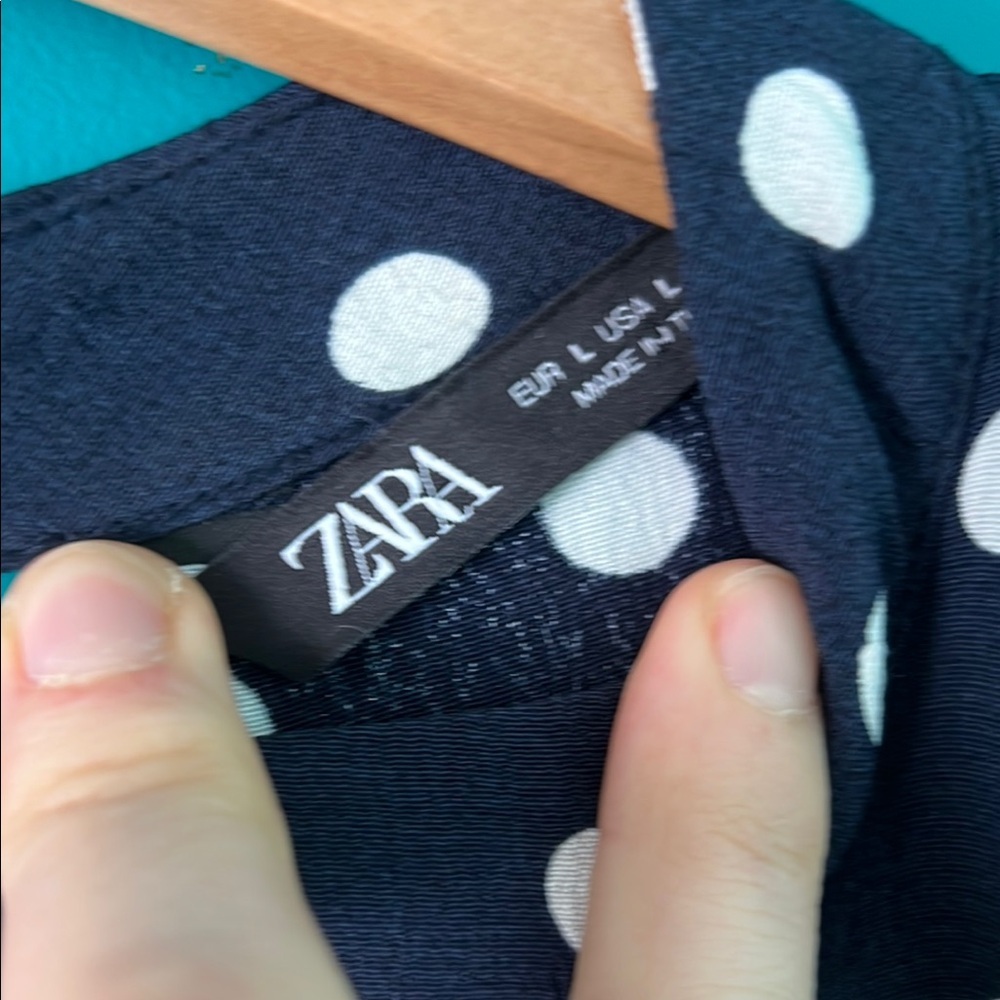 Zara Polka Dot Navy  Jumpsuit